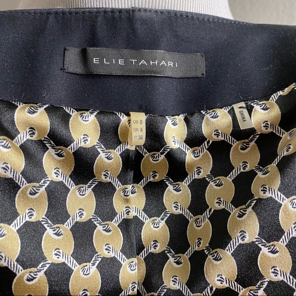 Elie Tahari Cotton Zip up black blazer jacket Sz 0 - Picture 6 of 9